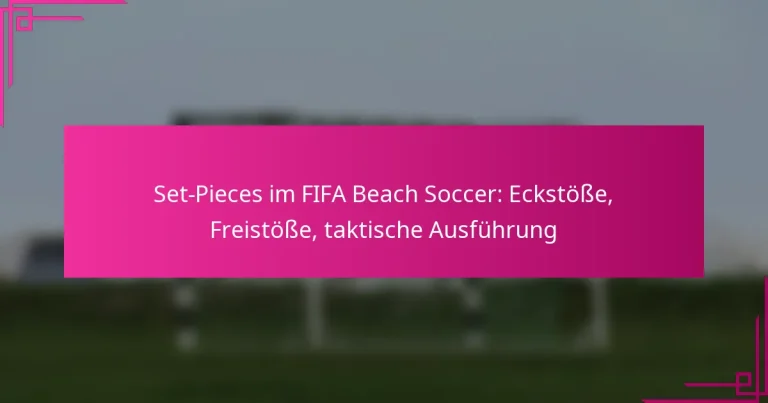 Set-Pieces im FIFA Beach Soccer: Eckstöße, Freistöße, taktische Ausführung